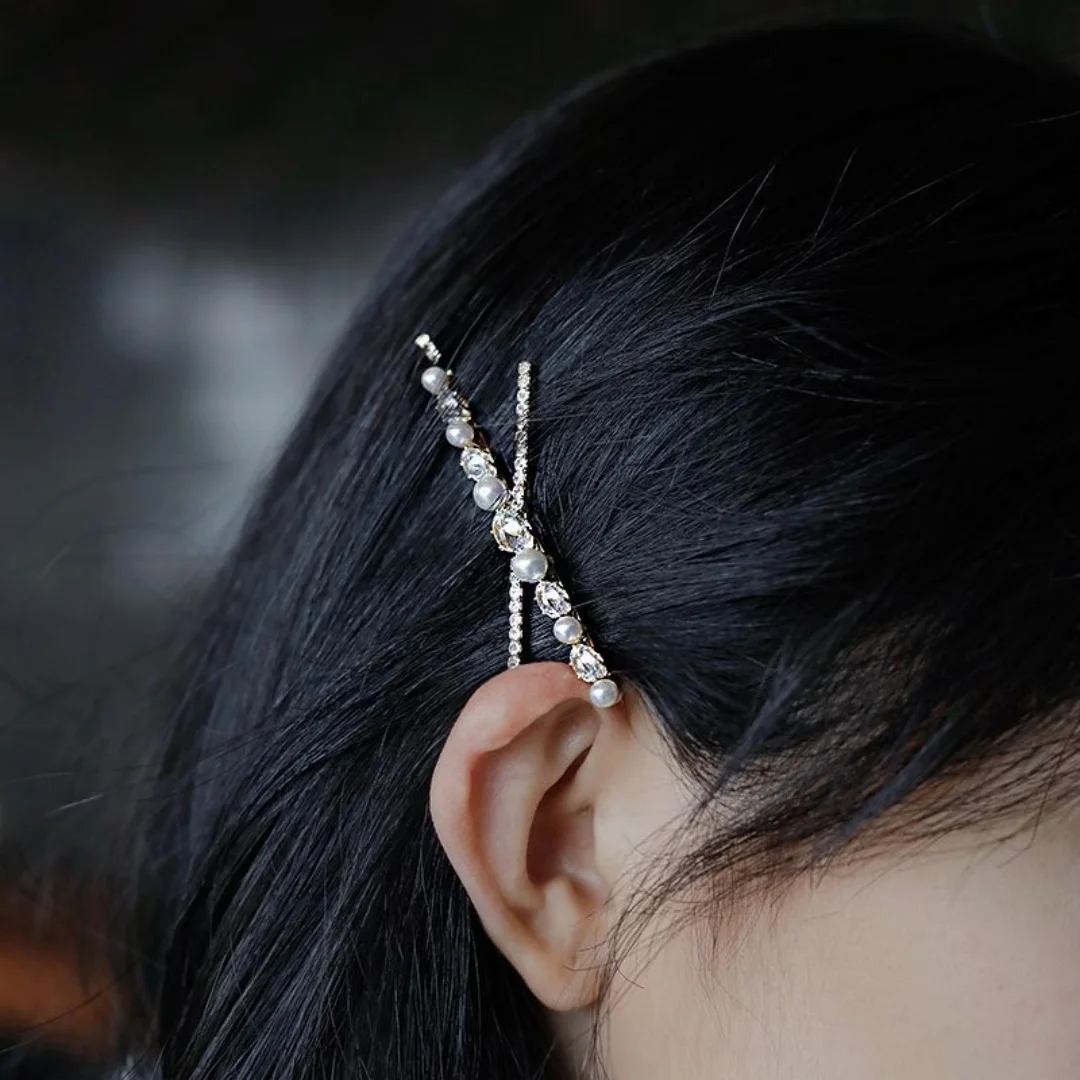 Pearl Metal Hairclips Women Hair Clip Girls Crystal Hairpins Barrette Hairgrip Elegant Hariband Bobby Pin Hair Accessories