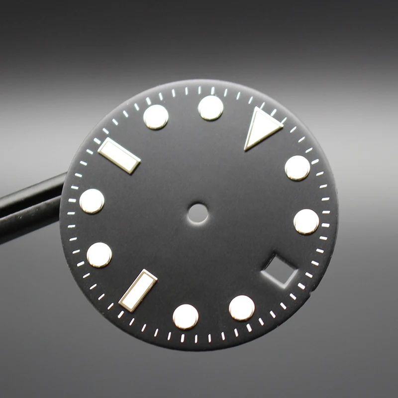 28.5mm Watch Dial Fit Eta 2824 nh35 Movement Watches Accessories Parts C3 Luminous Single Lens Refitted Mod 40mm Submariner Case