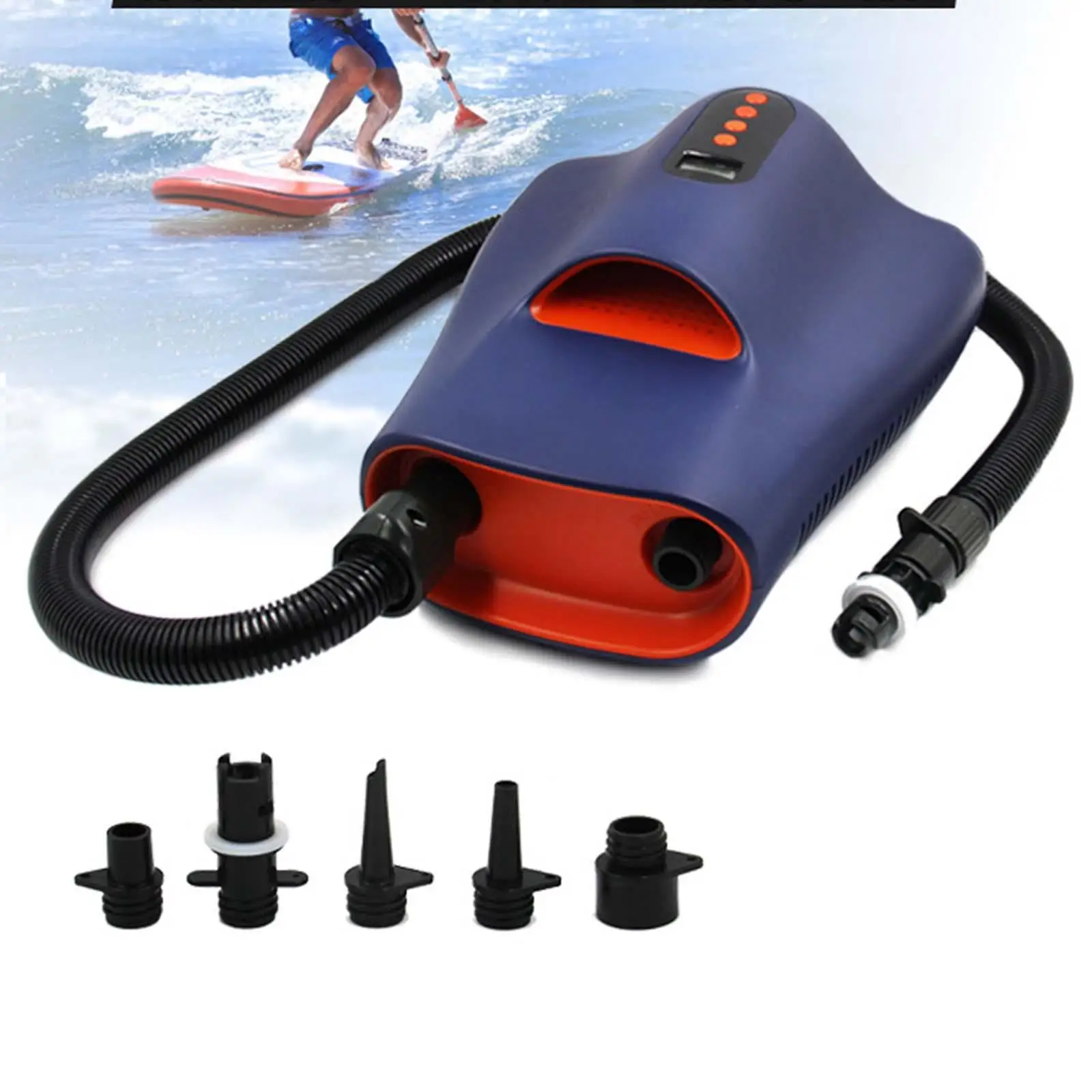 

Electric Air Pump Pump Paddleboards W/ Nozzles LCD Display 12V Boat Pump Inflation Pump for Air Pump Kayaks Pools Toys