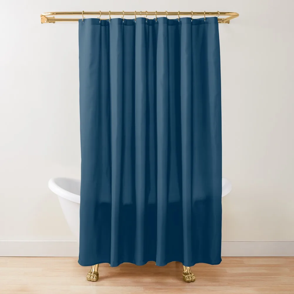 Prussian Blue Solid Color Shower Curtain Bathroom Fabric Bathroom Accessorys For The Bathroom Curtain