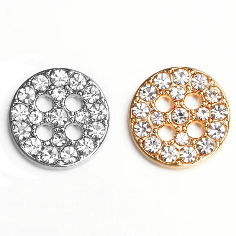 10Pcs 11/12/15mm 4-Hole Round Rhinestone Shank Buttons for Clothing Shoes Sewing Tools Bags Accessories DIY Crafts Buttons view 6