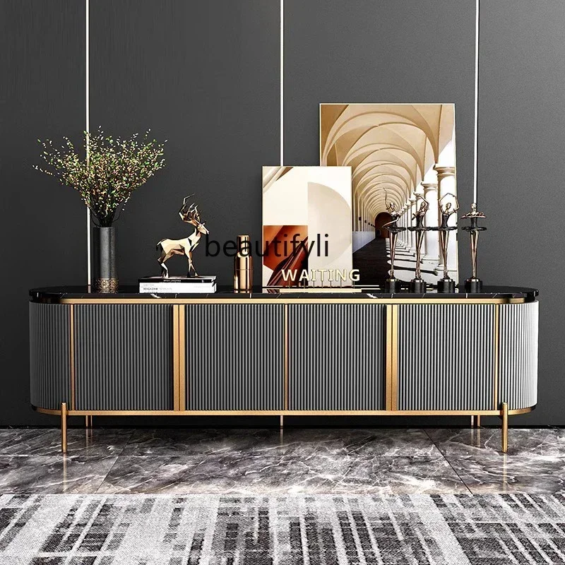 

XZLight luxury American TV cabinet coffee table combination modern simple living room video cabinet small apartment floor cabine