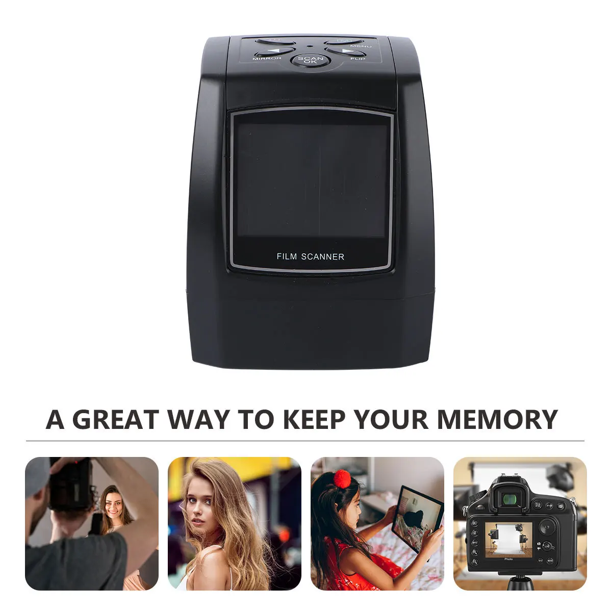 35 135 مللي متر ماسح ضوئي منزلق 5.0mp 3600 ديسيبل متوحد الخواص فيلم عالي الدقة محول رقمي لشرائح الإيجابية السلبية واجهة USB 2.0 #1