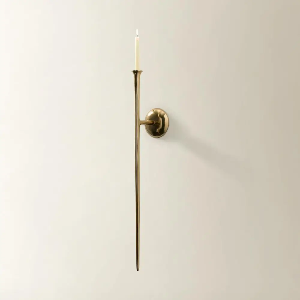 

Gold Wall Sconce - Elegant Lighting Fixture Without Candles