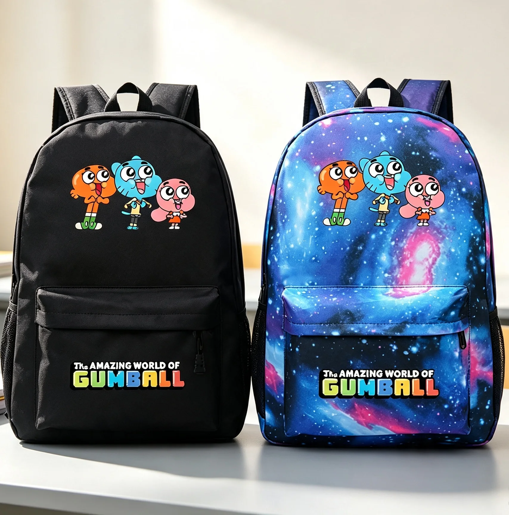 The Amazing World of Gumball Print Backpack Large Capacity Lightweight Bookbag Students Casual Daily Outdoor Travel For Adult