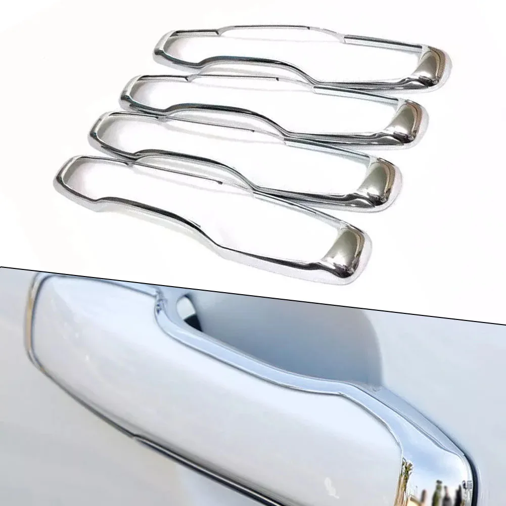 Vehicle Exterior Enhancement Silver Chrome Door Handle Trim Car Door Handle Trim OEM Number NO Seamless Finish