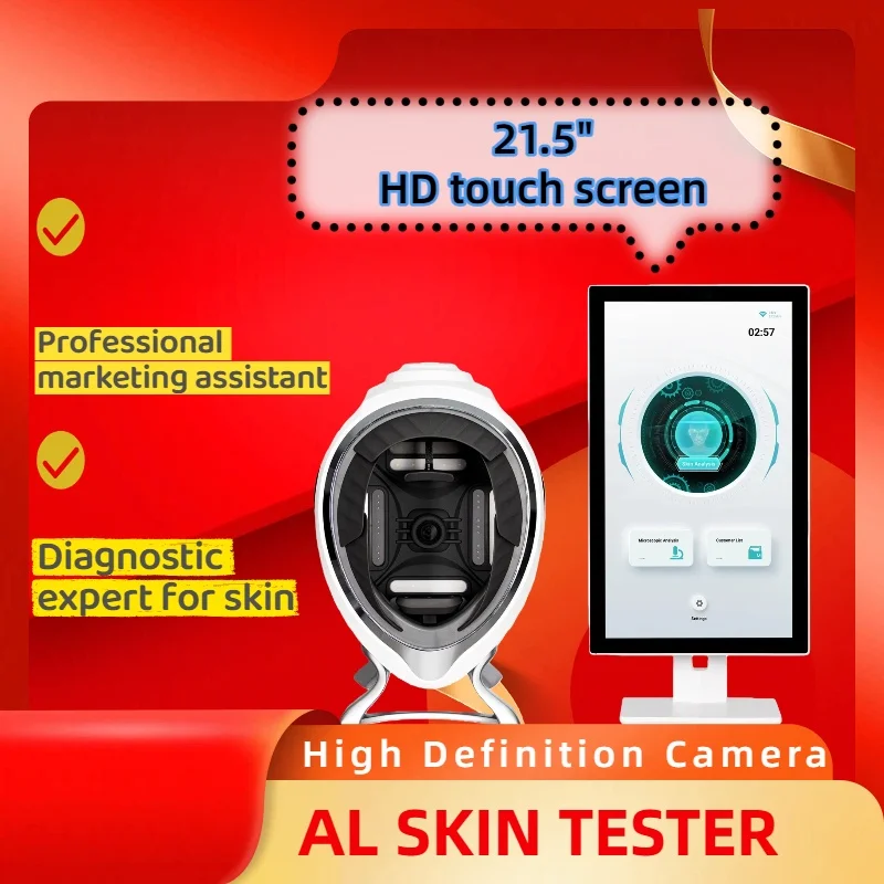 3D Skin Scanner Care facial Analyzer Monitor Machine Magic Mirror Portable TestingEnglish Detector Face Camera Test Analysis