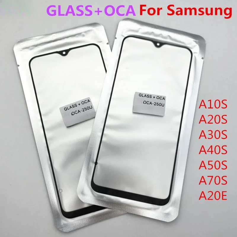 1pcs GLASS+OCA For Samsung Galaxy  A30S A40S A50S  A10S A20S A70S A20E LCD Front Outer Lens Touch Screen Replacement