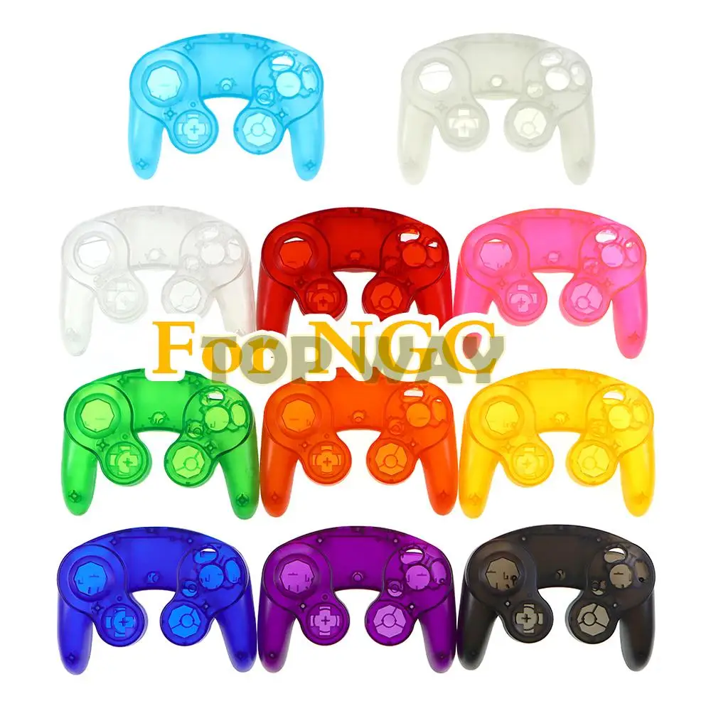 

12sets Handle Protective Accessories For Nintendo NGC Gamecube Controller Housing Cover Transparent Clear Shell Handle Case