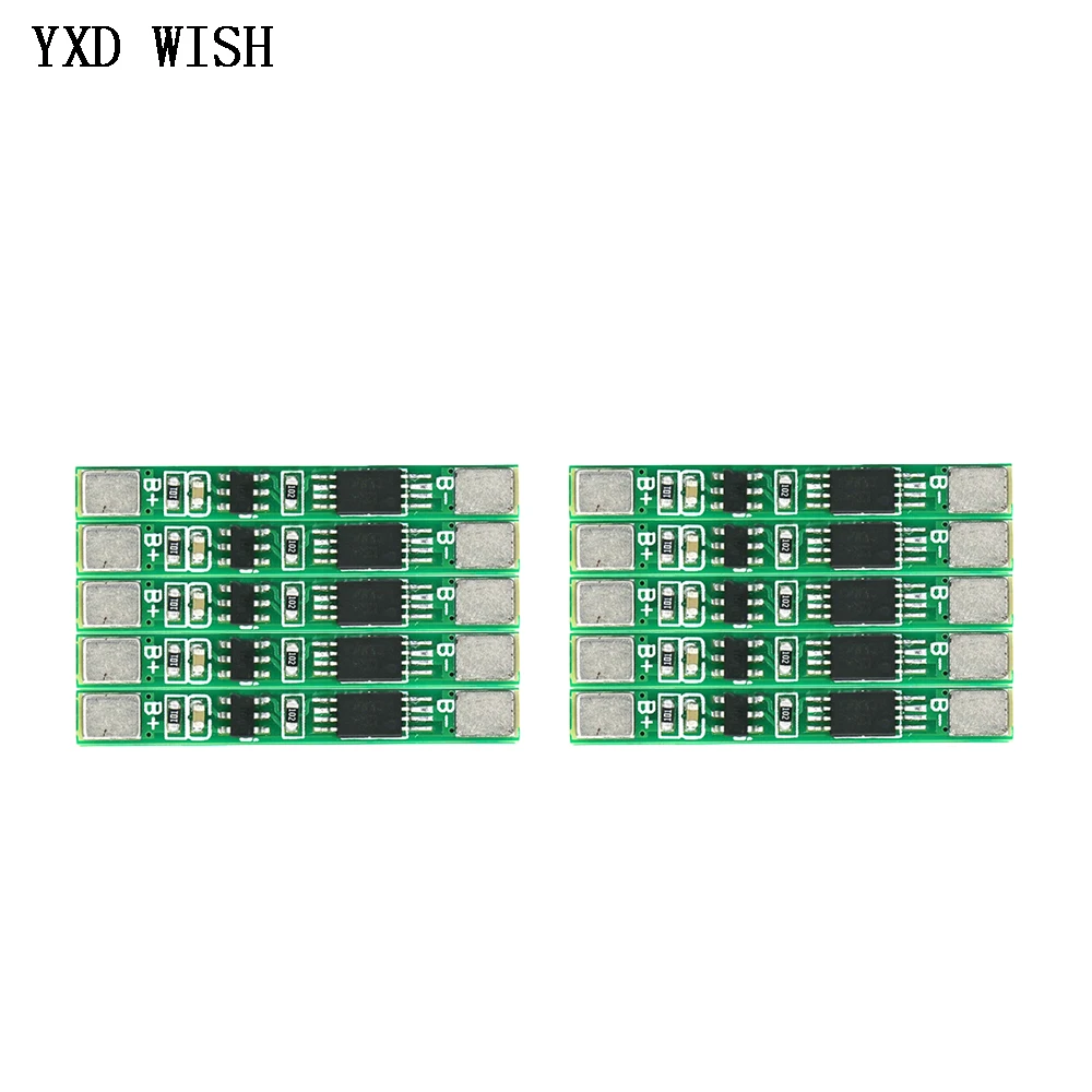 10-30PCS 18650 Battery Protection Board 1S 3.7V 4A Li-ion BMS PCM PCB For 18650 Lithium Ion Li Battery Double MOS Module