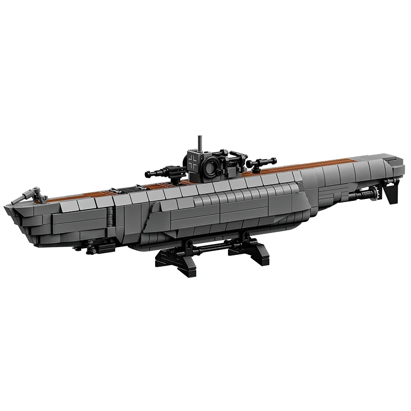 Seconda Guerra Mondiale Tedesco U-tipo sottomarino blocchi di costruzione portaerei crociera sottomarino nucleare ragazzi 6 anni giocattoli 66078