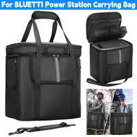 For BLUETTI Power Station AC180 Organizer Portable Travel Carrying Case Cable Charger Power Bank Storage Bag with Shoulder Strap