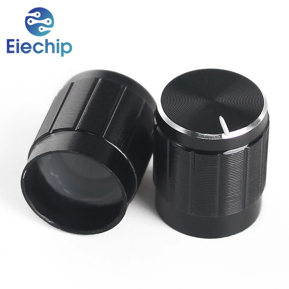 10PCS 15*17mm Potentiometer Knob Cap Black Aluminum Alloy Knob Caps Electronics kit for WH148