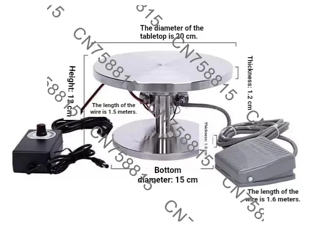 For carving painting gold plating and line drawing tools，Stainless steel electric ceramic turntable 360 ° rotating platform