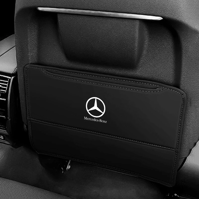 Car Anti-Kick Mats Auto Seat Back Protector Cover For Mercedes Benz AMG W212 W204 W211W168 W213 W205 W210 W124 C E S-Class GLK