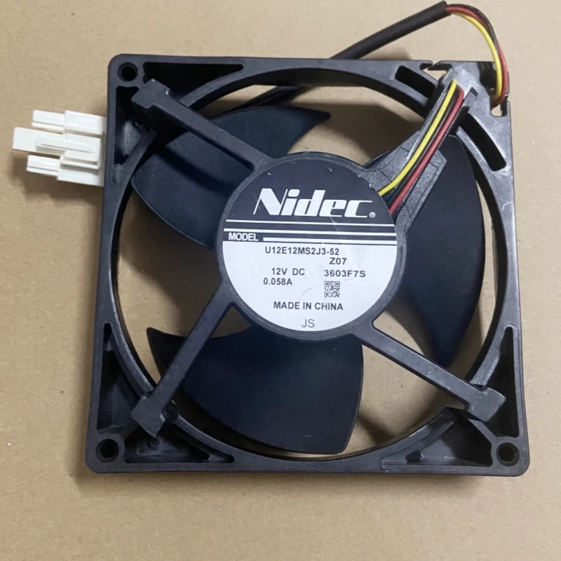 1 قطعة NEWFOR NIDEC U12E12MS2J3-52 12 فولت 0.058A 3-سلك مروحة تبريد الثلاجة