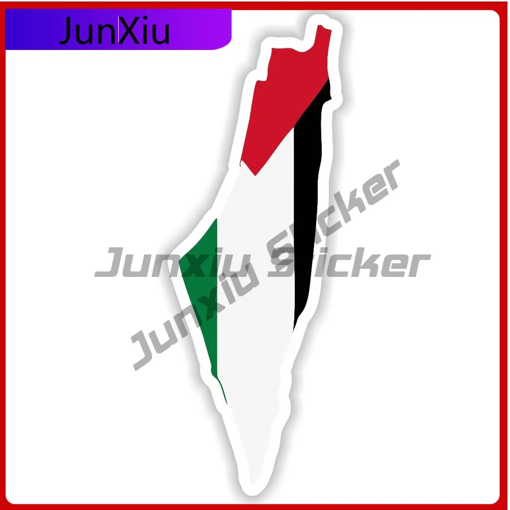 

Palestine Shape of the National Emblem Map Stickers Decorative Motorcycle Bumper Decals Refit Sticker for Car Decorations Access