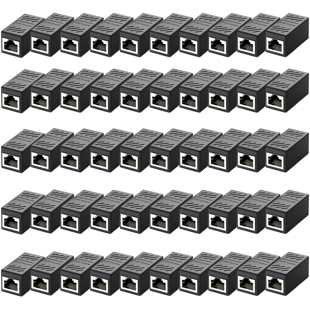 Adaptateur de câble Ethernet RJ45, connecteur LAN, prolongateur de câble réseau Cat7/Cat6/Cat5e, Interface femelle à femelle, 1/5/50 pièces