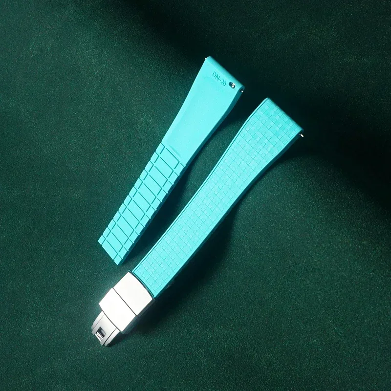 Mosaic CTS Rubber Watch Strap 20mm 21mm 22mm For Rolex Submariner Seiko Watch Quick Release Spring Clasp Buckle FKM Watch Bands