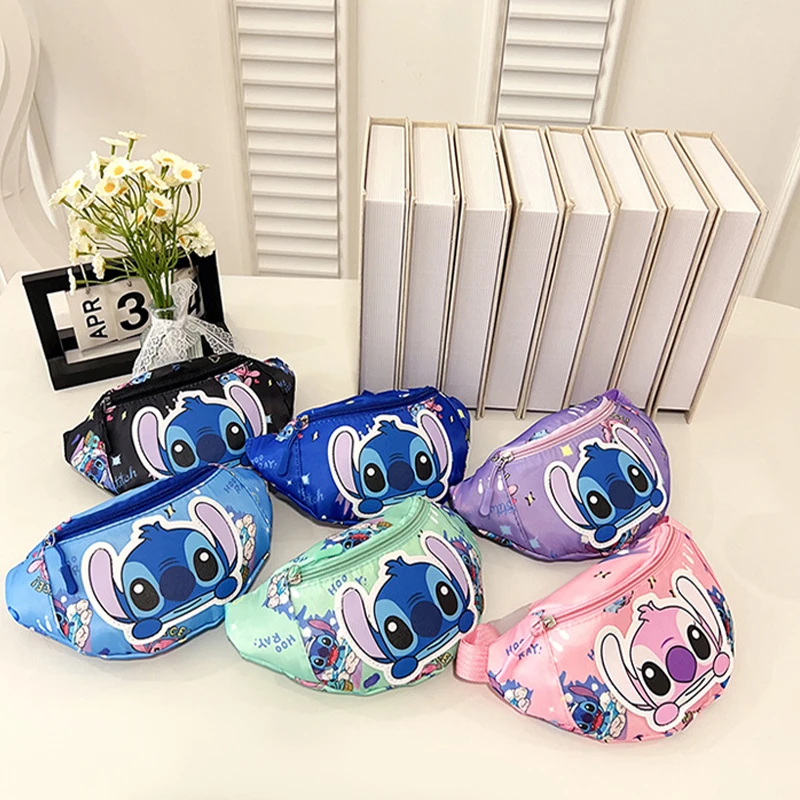 디즈니 스티치 크로스바디 백 애니메이션 귀여운 스티치 & 엔젤 체스트 백 슬링 웨이스트 백 만화 귀여운 동전 지갑 크리스마스 선물용