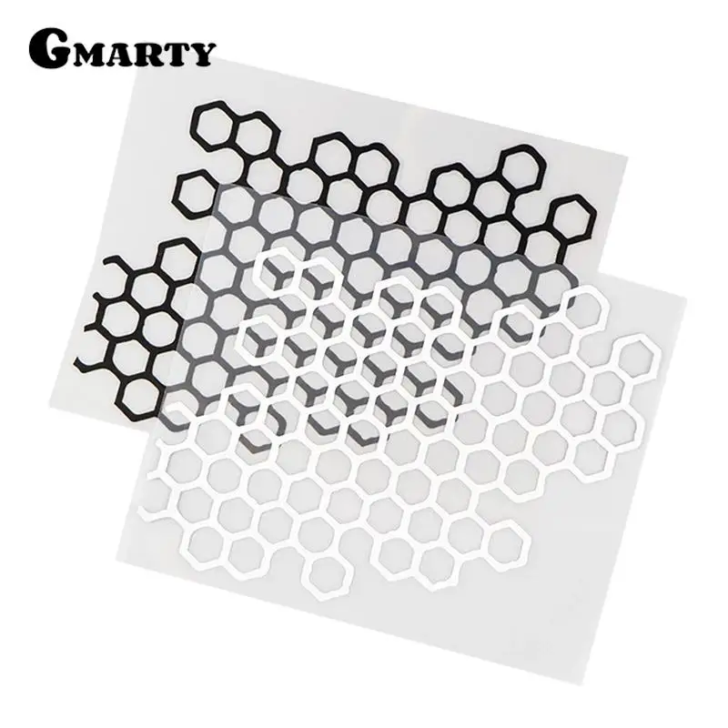 Calcomanías de panal de abeja para casco de motocicleta, pegatinas impermeables, pegatinas de parachoques, 1 unidad