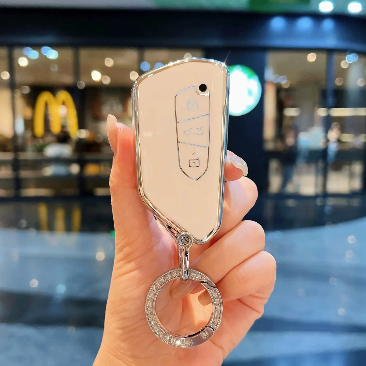 غطاء حافظة مفاتيح السيارة لسيارة VW Volkswagen Golf 8 MK8 ID.3 ID.4 Cupra Skoda Octavia A8 SEAT Leon MK4 2020 2021 Formentor Tarraco #5