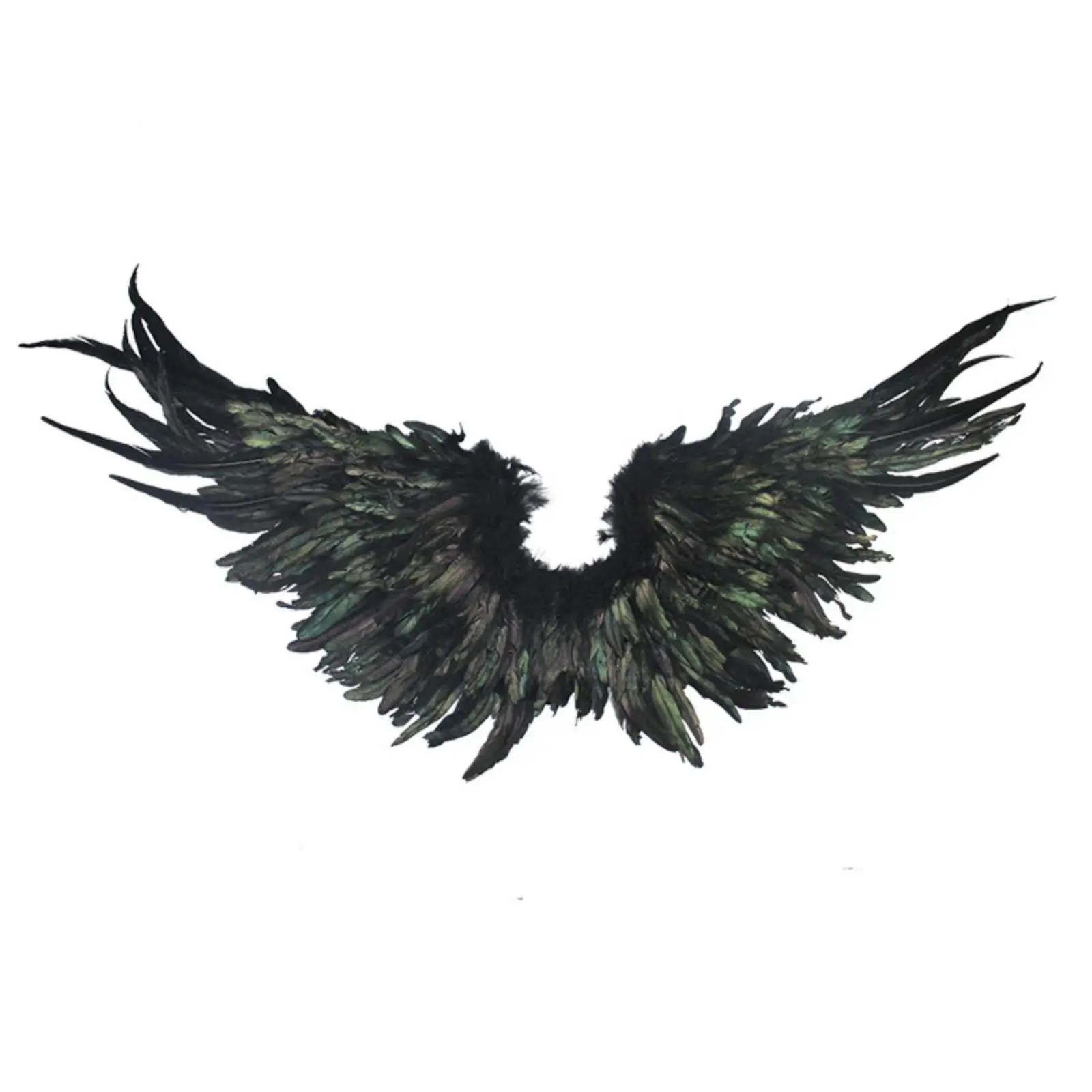 Stage Performance Black Angel Wings Costume Prop for Women Cosplay Feather Shoulder Straps Large 140cm Dramatic Halloween