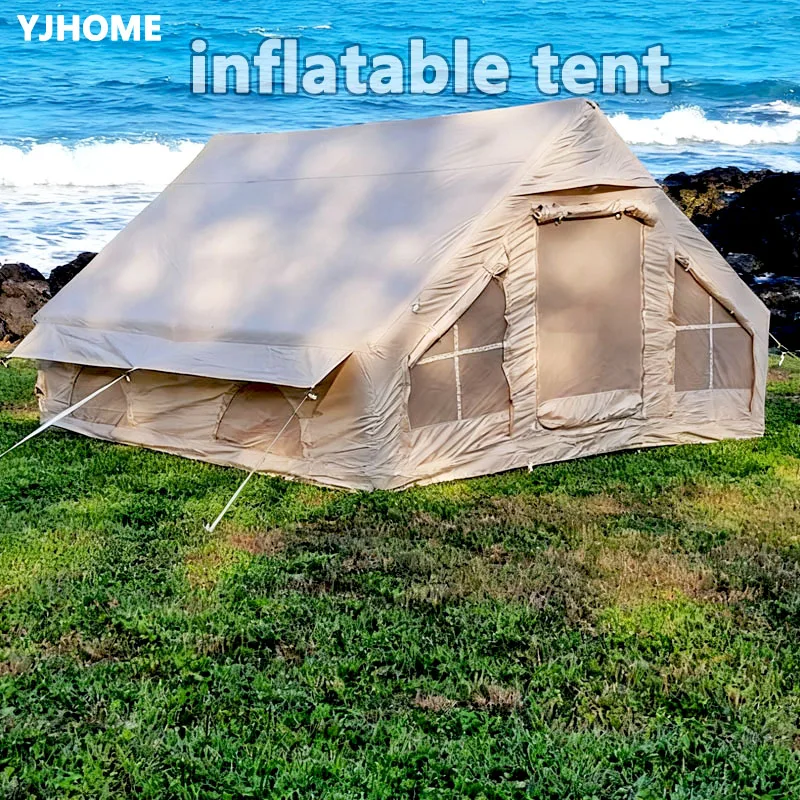 

Waterproof Portable Inflatable Air Tent for Family Hiking Trips Lightweight Oxford Fabric Four-Season Quick Setup One