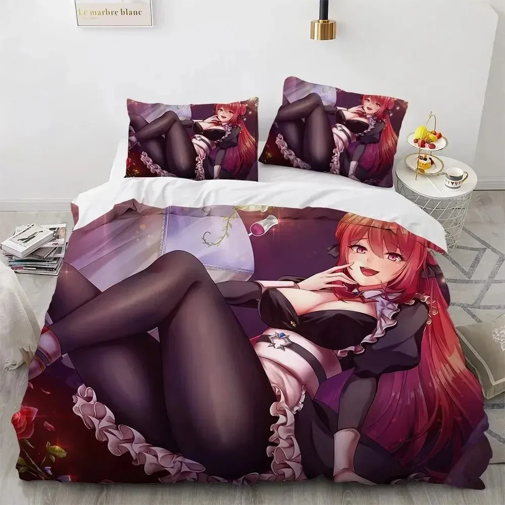 Kawaii Anime sexy Girl Bedding Set Boys Girls Twin Queen Size Duvet Cover Pillowcase Bed Kids Adult Fashion Home Textile