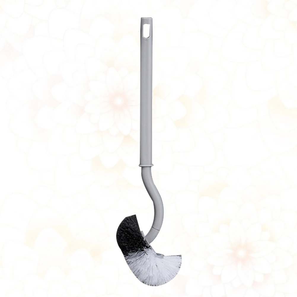 

3pcs Long Handle Toilet Brush Wall Hanging Wc Cleaning Tool No Dead Angles Space Saving Set For Home Bathroom Hotel Grey Durable
