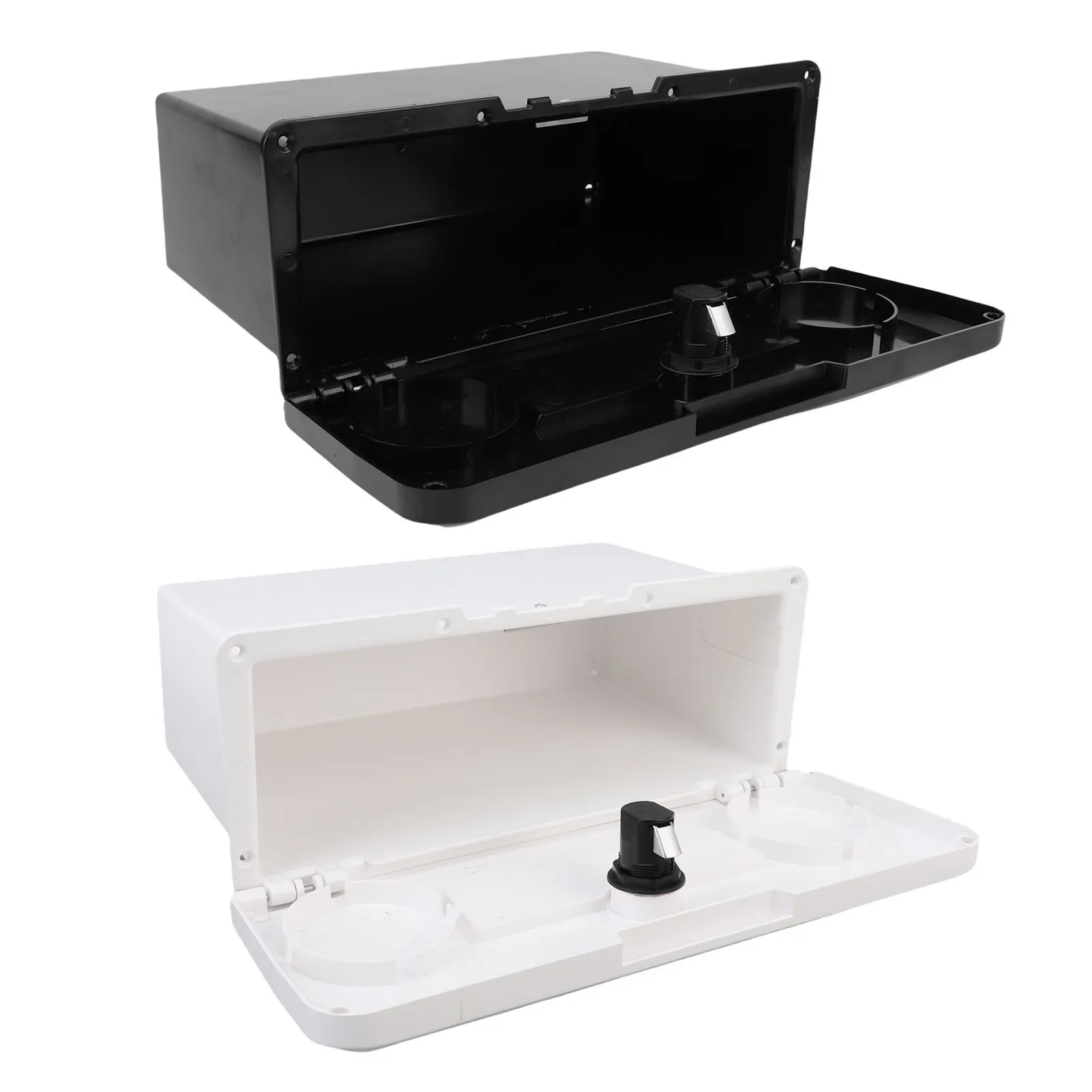 1 قطعة صندوق تخزين القارب حامل الكأس متعدد الوظائف تصميم المطر برهان ختم يخت حوض صندوق القفازات مع قفل زر مخفي #1