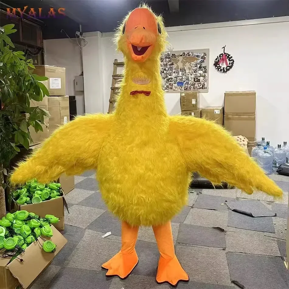 

Christmas Inflatable White Swan Mascot Costume Adult Furry Goose Suit Entertainment Stage Wear Full Body Animal Cosplay Decorat