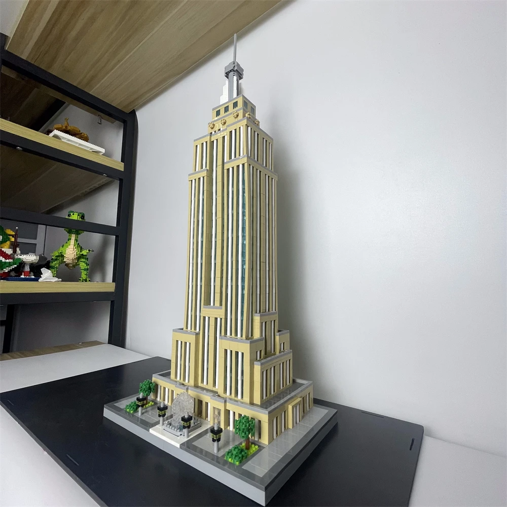 Empire State Building Micro Mini Building Blocks Toy:Stimulates Spatial Thinking,Perfect Collector\'s Item,High-Quality Material