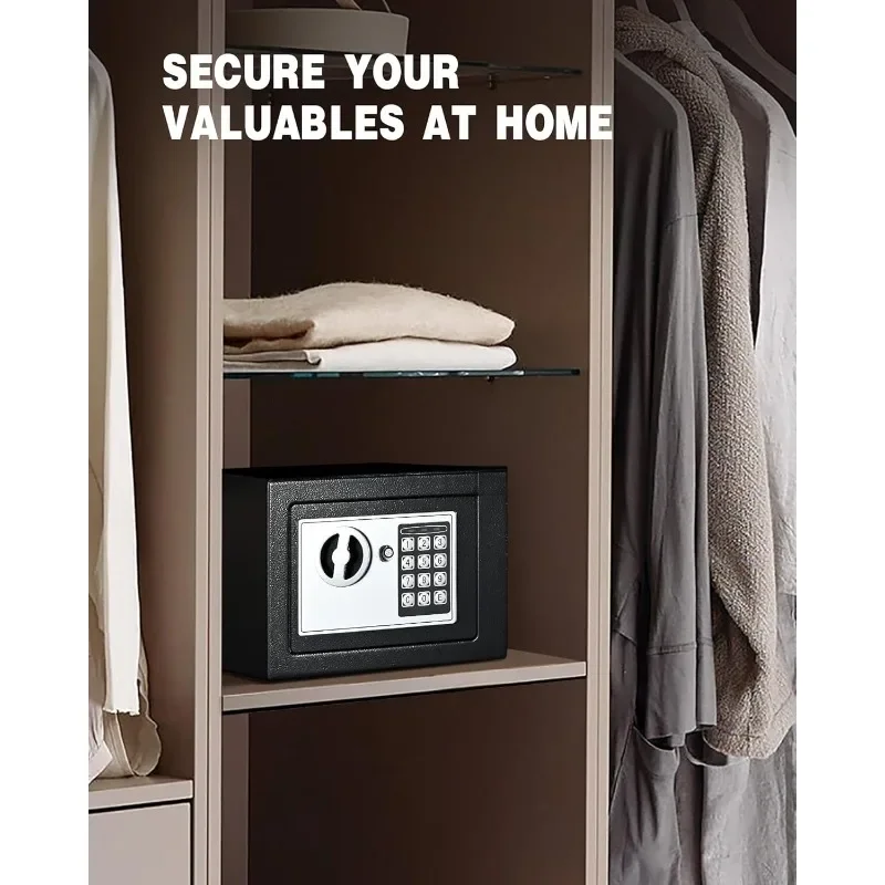 صندوق الأمان الساخن، آمن صغير لغرفة النوم الجامعية مع حقيبة نقود مقاومة للماء مقاومة للحريق للنقود أو المستندات، المفاتيح ورمز المرور، المنزل #2