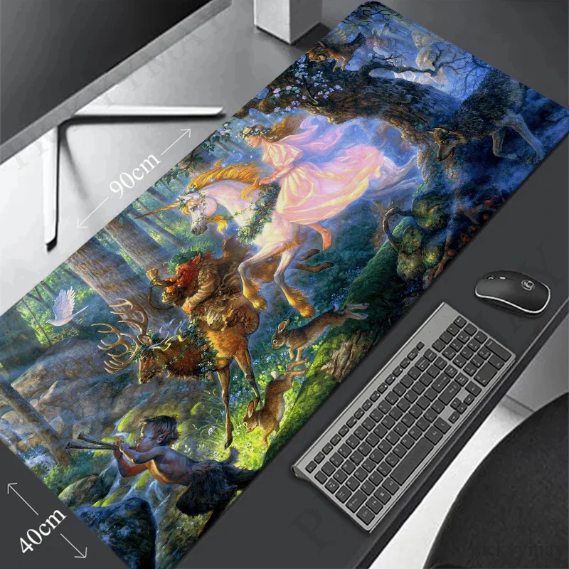 Fairy Tale Painting Mouse Pad Mousepad Gamer Deskmat Gaming Accessories Game Mats Desk Mat Mause Anime Office Pads Pc Xxl Large