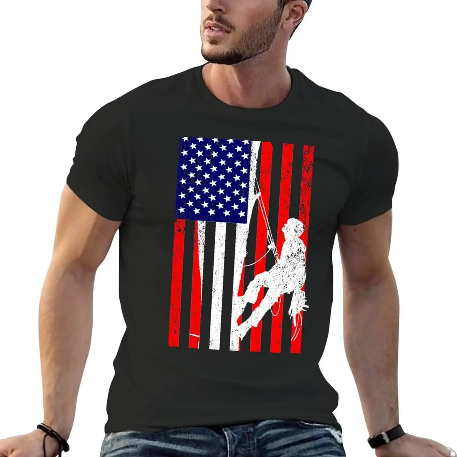 Arborist American flag shirt T-Shirt cute clothes anime t shirts oversizeds quick-drying designer t shirt men