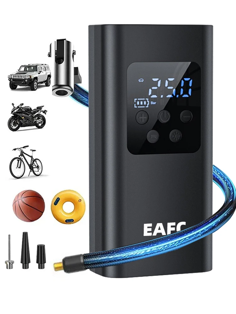 AliExpress EAFC 150PSI Portable Car Air Compressor Wireless/Wired Electric Tire Inflator Pump For Motorcycle Bicycle Boat Car Tire Ball