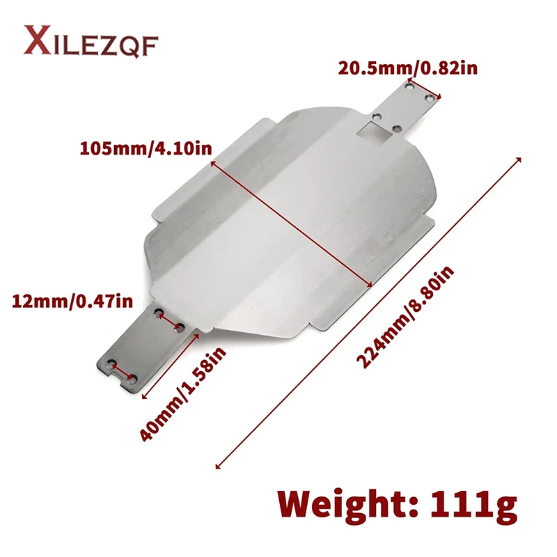 XILEZQF MJX Hyper 16207 16208 16209 16210 H16 Stainless Steel Skid Plate Chassis Armor Gearbox Protector 1/16 RC Car Upgrades