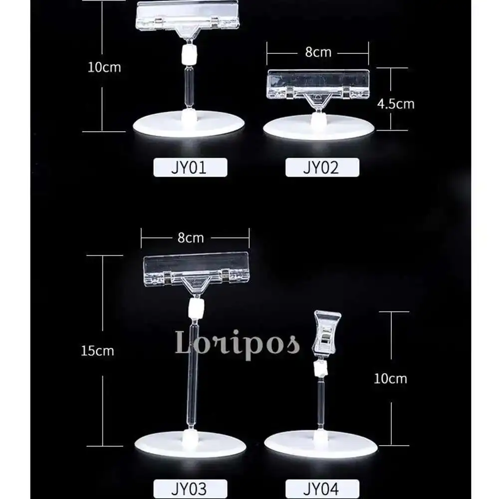 Pop Plastic Signage Advertising Price Tag Display Photo Memo Note Sign Label Card Holders Paper Display Promotion Clip Retail