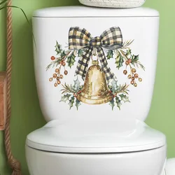 Creative Bow Bell Christmas Wall Stickers BathroomToilet Decoration Mural Room Cupboard Festival Home Decor Self-adhesive Decals