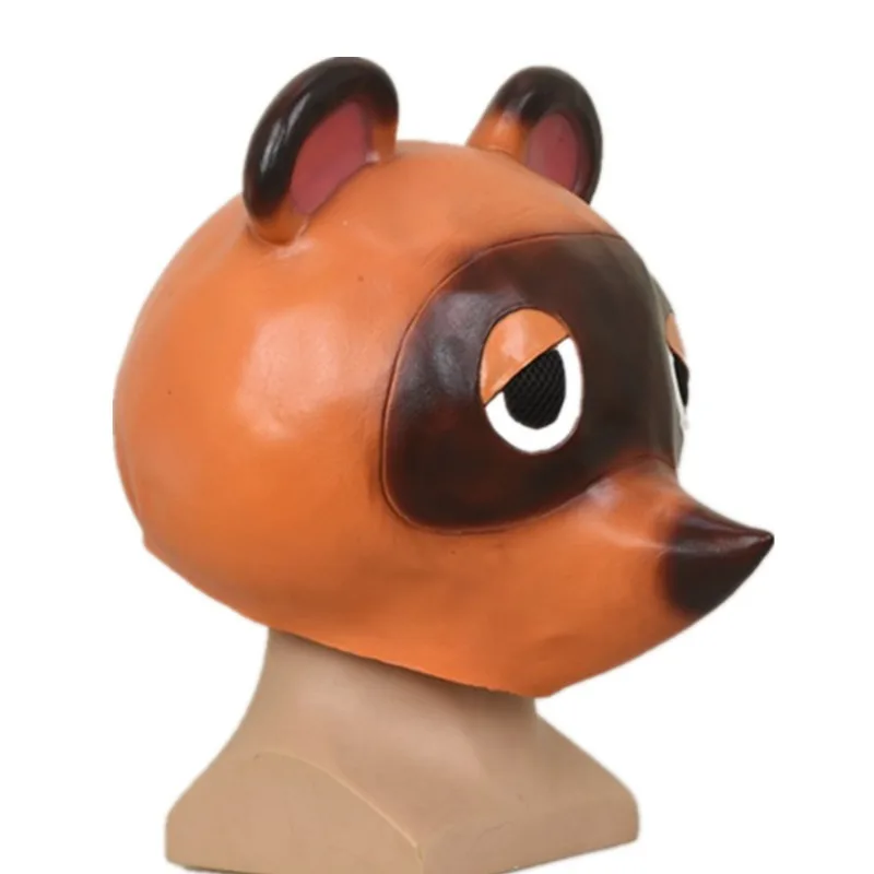 Animal Crossing Tom Nook Cosplay Full Head Mask Perform Photography Props Latex Mask Kids Carnival Party Clothing Accessories