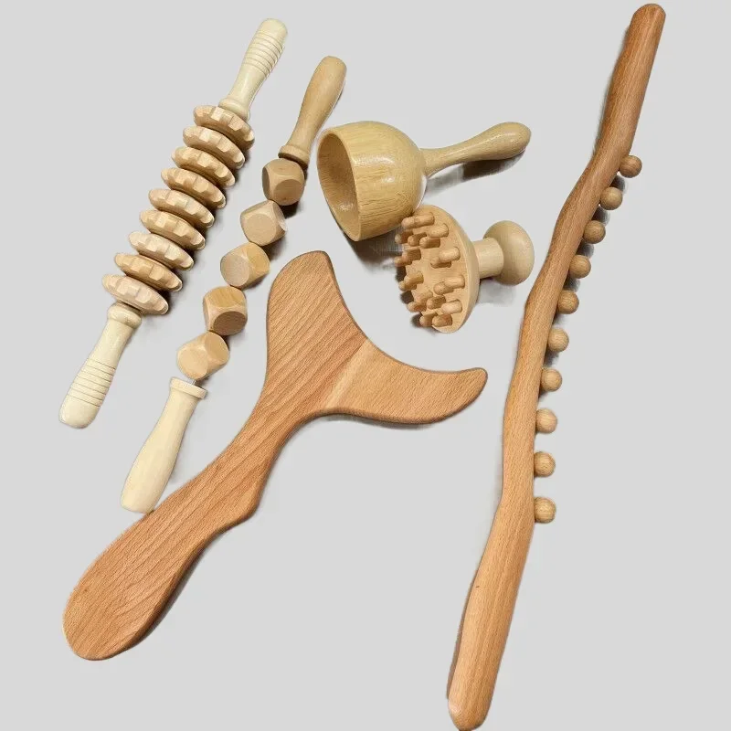 

Wooden Therapy Massager Lymphatic Drainage Anti Cellulite Maderoterapia Kit Body Contouring For Belly Waist Muscle Massage Relax