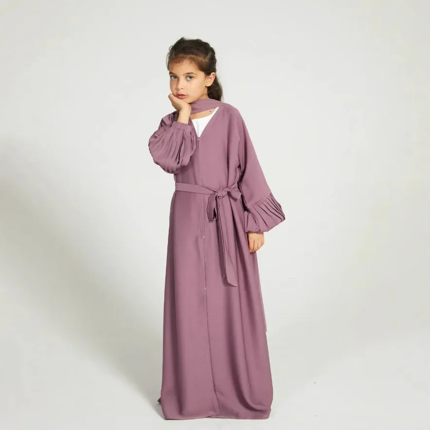 Eid Ramadan musulman enfants filles Robe Hijab Khimar Abaya turquie caftan Islam vêtements Kebaya Niqab Caftan Marocain Robe de soirée