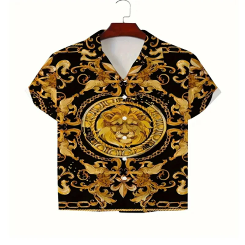 قميص مطبوع فاخر خفيف للرجال لعام 2026، قميص رجالي ونسائي بأكمام قصيرة، ألياف 100%، عصري ومريح، كاجوال جي