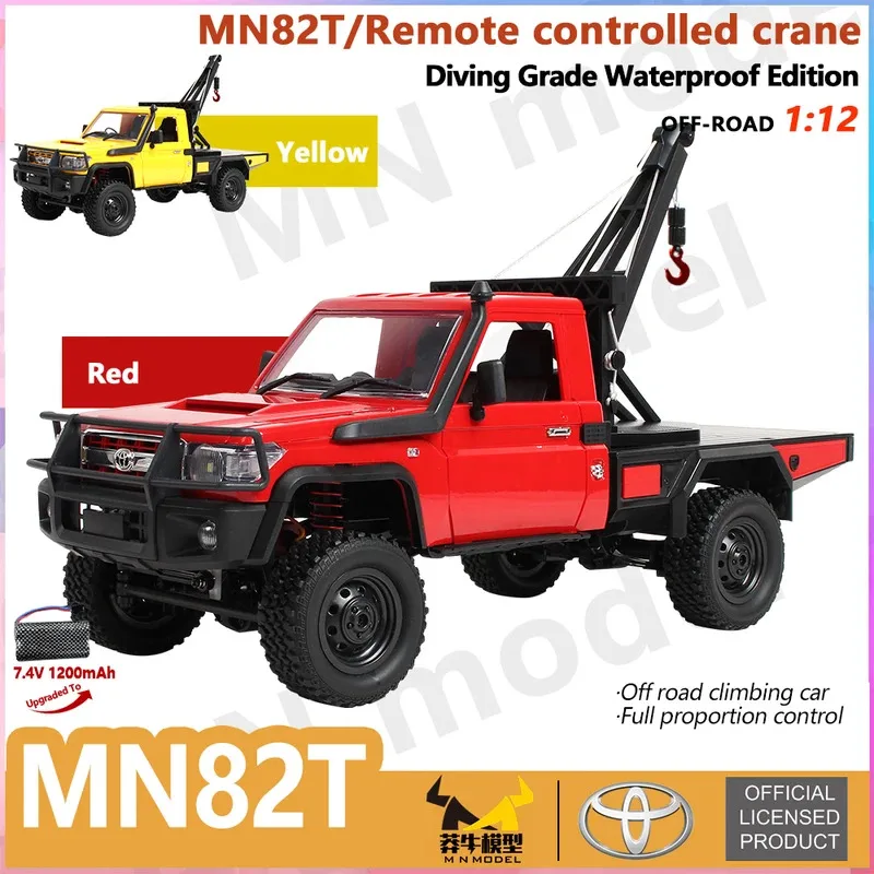 MN82T 1/12 4WD RC auto terreinwagen 2.4G afstandsbediening vrachtwagen met simulatie kraan elektrische speelgoedauto voor kinderen volwassenen