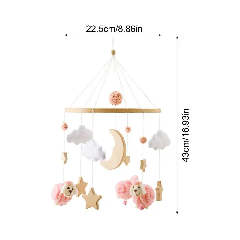 Babymobiel voor wieg kinderkamer wieg hanger muzikaal draagbaar Boheems wiegmobiel voor 0-3 jongens en meisjes kinderwagen