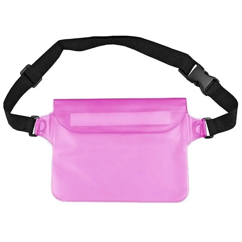 Thicken Waterproof Phone Bag Folding Transparent Waist Waterproof Bag PVC Portable Swimming Storage Bag Boating
