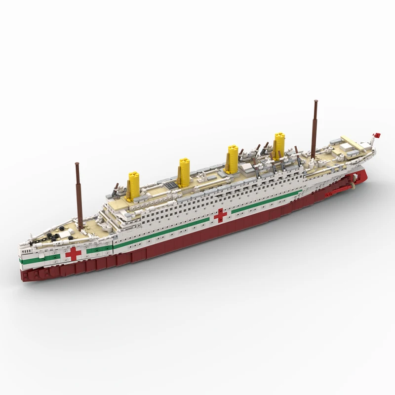 

2605 шт. WW2 военный MOC HMHS Британский больничный корабль модель DIY творческие идеи высокотехнологичные детские игрушки подарок на день рождения блоки военного корабля