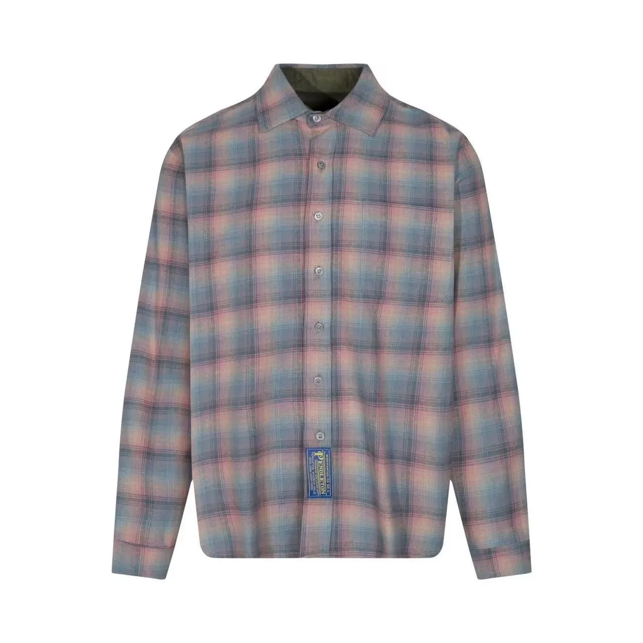 New 2026 Men Luxurious Rainbow plaid Fashion Cotton Casual Shirts Shirt High Pocket Long-sleeves Size 46 48 50 52#684