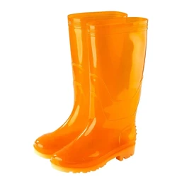 Man Boy's PVC Red Soft Cosplay Live Show Waterproof Rain Shoes Bottom Thick (1-2 size smaller, suggest choose 1 size bigger)